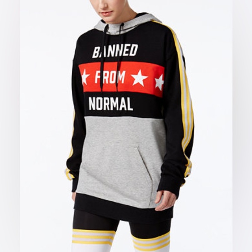 adidas Originals X Rita Ora Banned From Normal Hoodie Sweatshirt With Tiger Back
